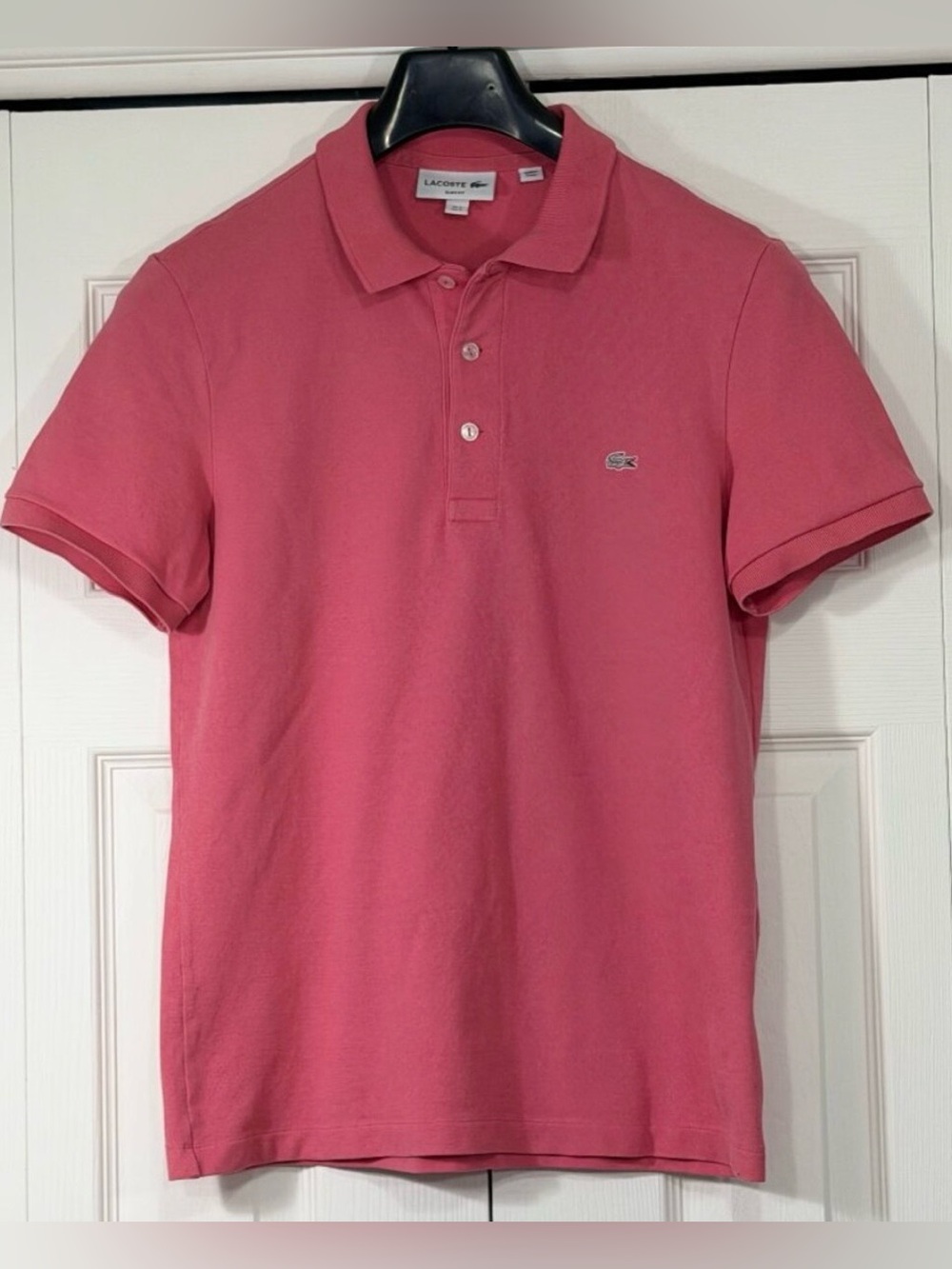 Lacoste/As New/ Coral/Pink-ish Cotton Piqué Polo